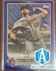 Alex Wells 2022 TOPPS OPENING DAY ROOKIE BLUE FOIL PARALLEL #23 ORIOLES